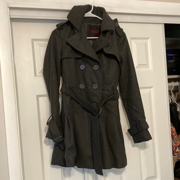 Gray Winter Peacoat. Size Medium. Double breasted. - Picture 1 of 3
